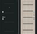 Входная дверь Браво R Борн Букле черное / Cappuccino Melinga