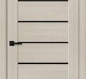 Дверь межкомнатная Браво-22.Л Cream Melinga / Black Shine