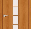 Дверь межкомнатная Браво-2С Л-12 (МиланОрех) / Сатинато