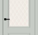 Дверь межкомнатная Браво Классик-13 Grey Silk / White Crystal