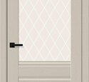 Дверь межкомнатная Браво Прима-3 Cream Silkwood / White Crystal