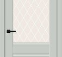Дверь межкомнатная Браво Прима-3 Grey Silk / White Crystal