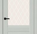 Дверь межкомнатная Браво Прима-3 Grey Silkwood / White Crystal