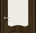 Дверь межкомнатная Браво Альфа-2 Dark Barnwood / White Crystal