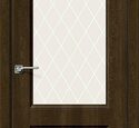 Дверь межкомнатная Браво Скинни-13 Dark Barnwood / White Crystal