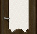 Дверь межкомнатная Браво Скинни-33 Dark Barnwood / White Crystal 