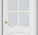 Дверь межкомнатная Браво Альфа П-23 (Белый) Остекленная
