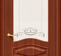 Дверь межкомнатная Браво Модена П-17 (ИталОрех) Остекленная