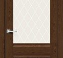 Дверь межкомнатная Браво Прима-3 Brown Dreamline / White Сrystal