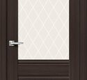 Дверь межкомнатная Браво Прима-3 Wenge Melinga / White Сrystal