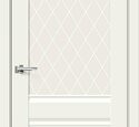 Дверь межкомнатная Браво Прима-3 White Mix / White Сrystal