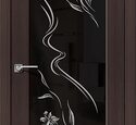Дверь межкомнатная эко шпон Браво Софт-13 Print Wenge Veralinga