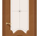 Дверь межкомнатная шпон файн-лайн Браво Скинни Афина Ф-11 (Орех) Остекленная