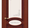 Дверь межкомнатная шпон файн-лайн Браво Стандарт-Азалия Ф-15 (Макоре) Стеклянными вставками 2 
