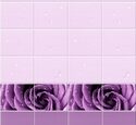Панель ПВХ StarLine Плитка 3D Капли Росы Фиолетовый