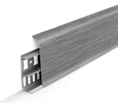 Плинтус Deconika Алюминий темный 187