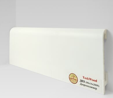 Плинтус ПВХ Teckwood 80x16x2000 мм Белый ДП3