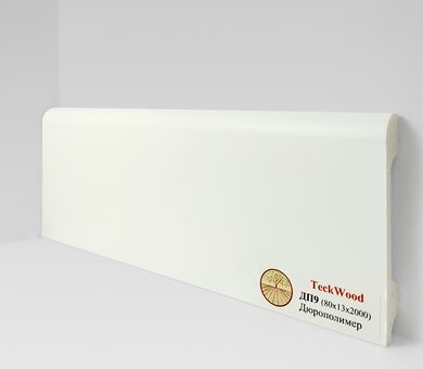 Плинтус ПВХ Teckwood 80x13x2000 мм Белый ДП9