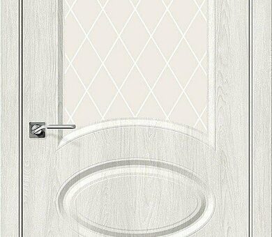 Дверь межкомнатная Браво Скинни-21 Casablanca / White Crystal