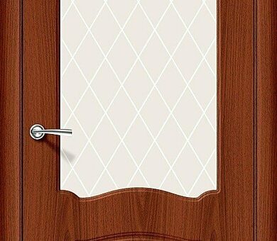 Дверь межкомнатная Браво Альфа-2 Italiano Vero / White Crystal