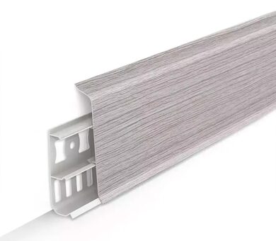 Плинтус Deconika 100 мм Ясень Серый 253