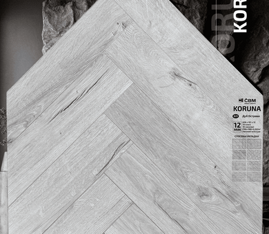 Ламинат CBM Koruna 821 Дуб Острава 33 класс 12 мм