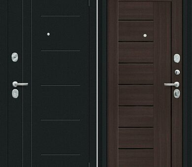 Входная дверь Браво R Проф Букле черное / Wenge Veralinga