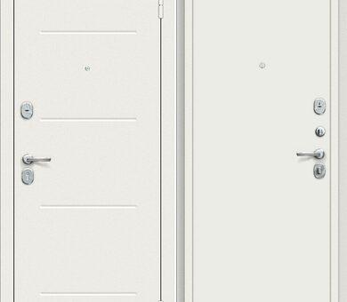 Входная дверь Браво R Аура Kale Шагрень белая / Off-white