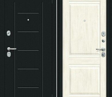Входная дверь Браво R Некст Kale Букле черное / Nordic Oak