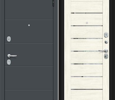 Входная дверь Браво R Прайд Kale Graphite Pro / Nordic Oak