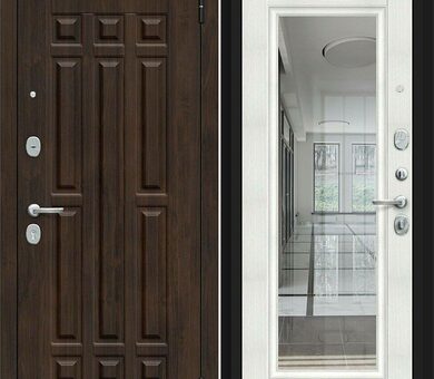 Входная дверь Браво R Форм Kale Almon / Bianco Veralinga