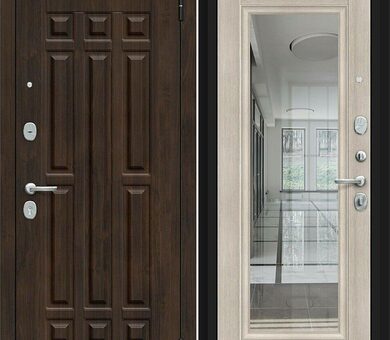 Входная дверь Браво R Форм Kale Almon / Cappuccino Veralinga