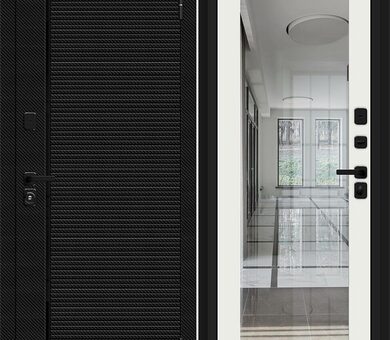 Входная дверь Браво N Лайнер-3 Black Carbon / Off-white