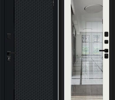 Входная дверь Браво N Матрикс-3 Total Black / Off-white