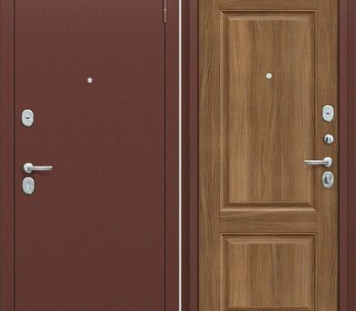 Входная дверь Браво Optim Тайга-7 Антик Медный / Каштан