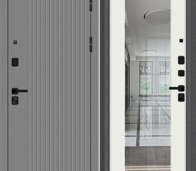 Входная дверь Браво Optim Тайга-9.2 Антик Серебряный / Белый