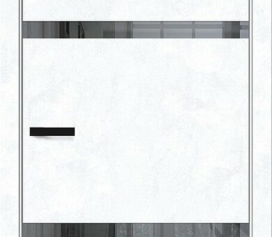 Дверь межкомнатная Браво-2.55 Snow Art / Mirox Grey