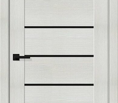 Дверь межкомнатная Браво-22.Л Bianco Melinga / Black Shine