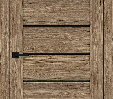 Дверь межкомнатная Браво-22 Original Oak / Black Shine