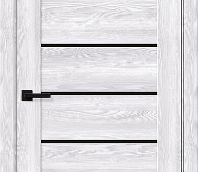 Дверь межкомнатная Bravo Браво-22 Riviera Ice / Black Shine