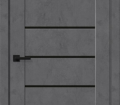 Дверь межкомнатная Bravo Браво-22 Slate Art / Black Shine
