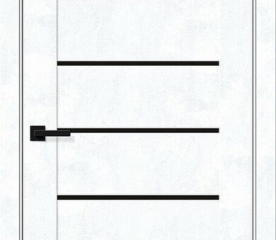 Дверь межкомнатная Браво-22 Snow Art / Black Shine