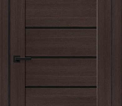 Дверь межкомнатная Bravo Браво-22 Wenge Melinga / Black Shine