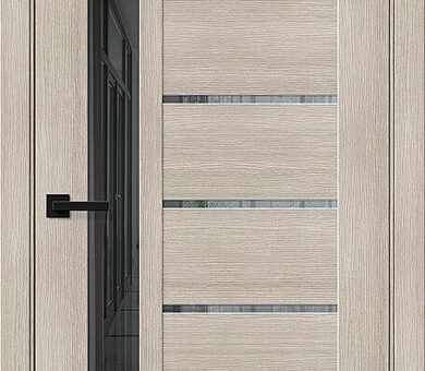Дверь межкомнатная Bravo Браво-27 Cappuccino Melinga / Mirox Grey