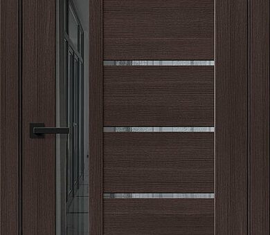 Дверь межкомнатная Bravo Браво-27 Wenge Melinga / Mirox Grey