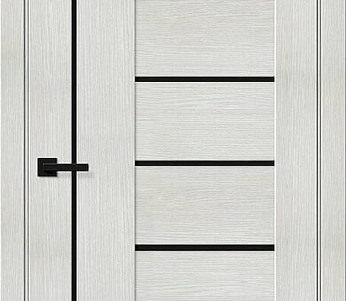 Дверь межкомнатная Браво-29.Л Bianco Melinga / Black Shine