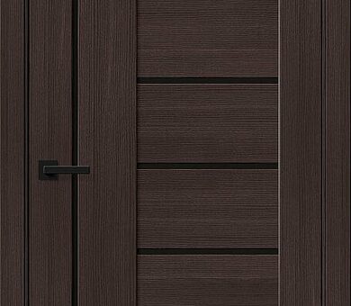 Дверь межкомнатная Bravo Браво-29 Wenge Melinga / Black Shine
