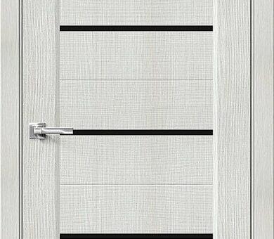 Дверь межкомнатная Браво Мода-22 Black Line Bianco Melinga