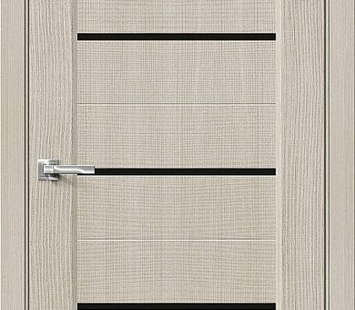 Дверь межкомнатная Браво Мода-22 Black Line Cream Melinga