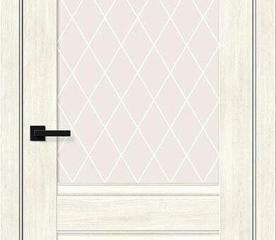 Дверь межкомнатная Браво Прима-3 Nordic Oak / White Сrystal